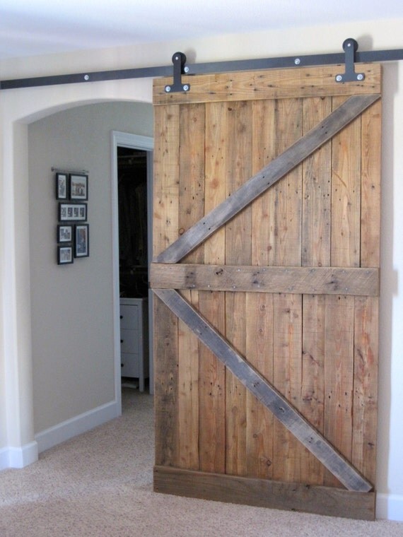 Custom Made Reclaimed Wood Barn Door by ELKdesignco on Etsy