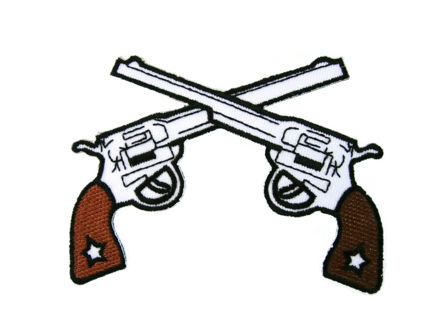 Gun Embroidered Applique Iron on Patch
