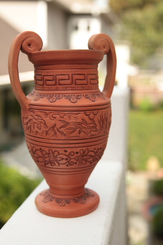 Clay Vase Clay Pot Greek Pottery Vase Volute Krater by aLaRoad