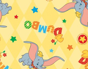 Items similar to Disney Dumbo Clouds Flannel Fabric on Etsy