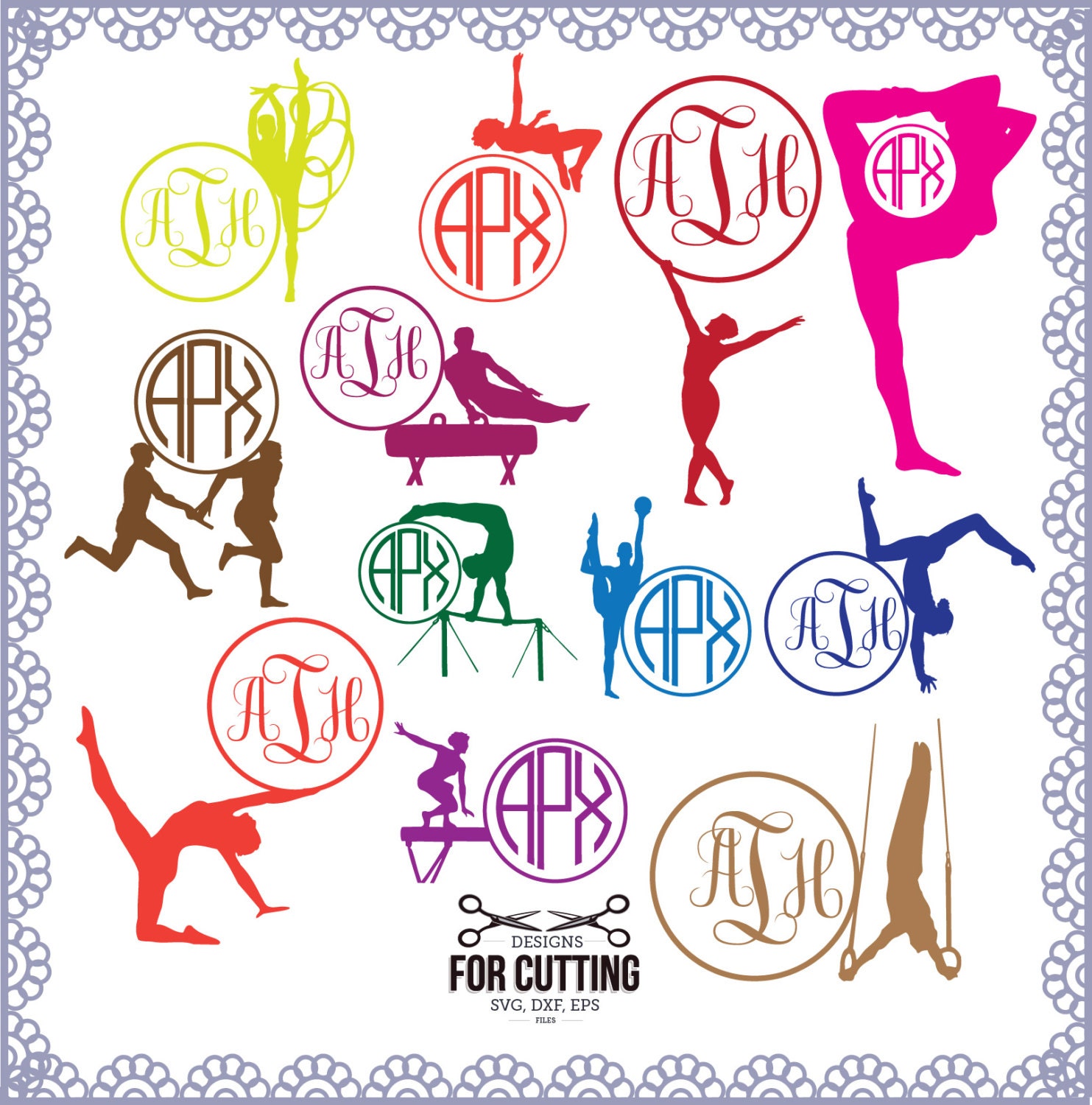 GYMNAST ATLHETE cut Files .svg / .eps / .dxf athlete