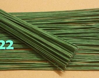 100 Wire Stems--Gauge#22-- (Length 12" X 1 mm) Floral Wire Flower Stem Artificial, Artificial Stems, Floral Stem, Green Wire Stems.