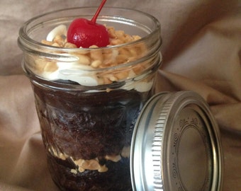 Hot Fudge Sundae Cupcake in a Jar - Package of Three or Six