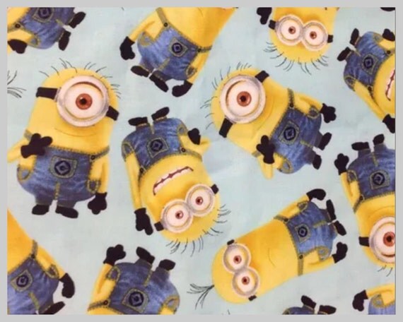 Minion fabric minions bello fabric soft sage aqua