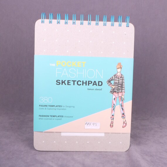 Pocket Fashion Sketch Pad BKFashion1 by porcelynne on Etsy