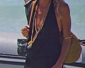 Celebrity Mala Elle Macpherson Set of Two Nangka Bead Yoga BOHO Chic Prayer Beads Tahitian Pearl BOTH Malas Included!!