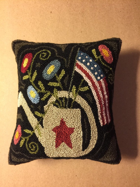 punch needle pillow