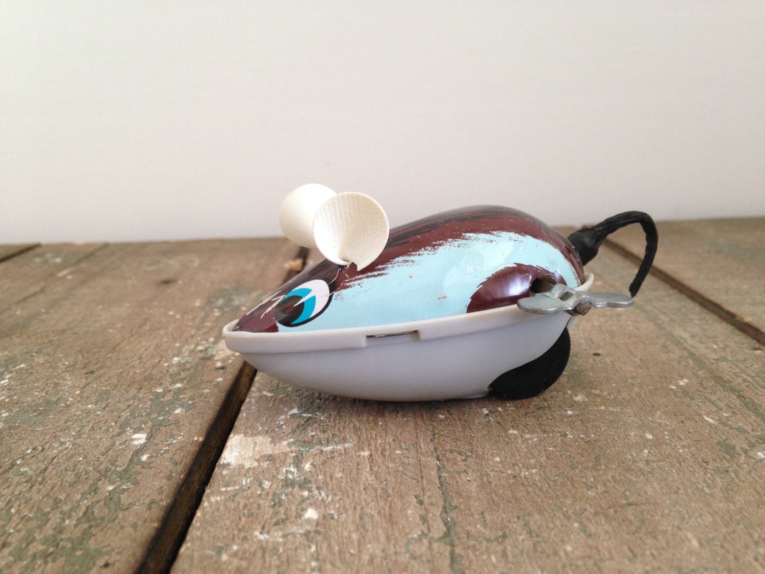 Vintage Tin & Plastic Key Wind up Toy Mouse by ThePinkRoom on Etsy