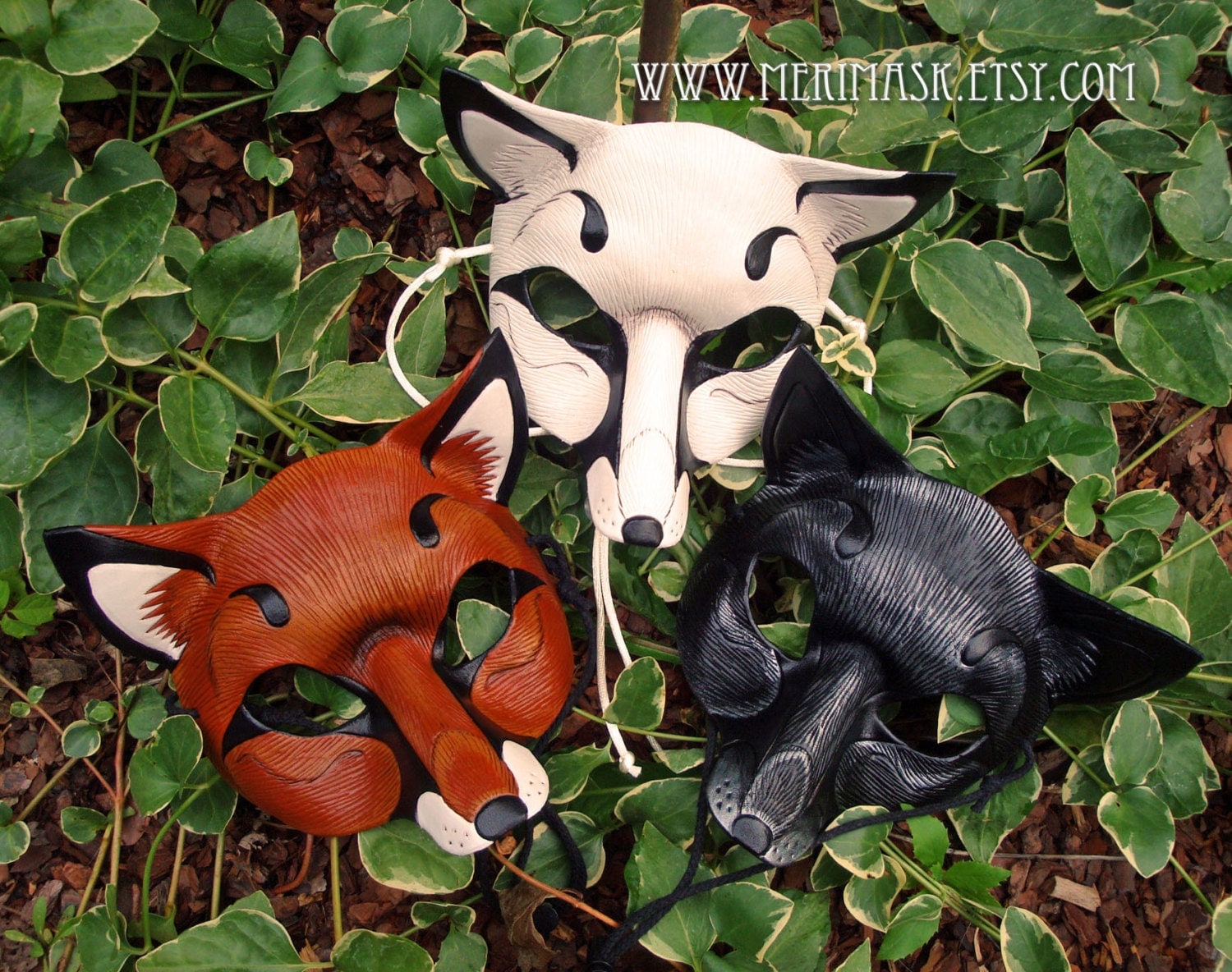 MADE TO ORDER Leather Fox Mask... masquerade fox foxes costume