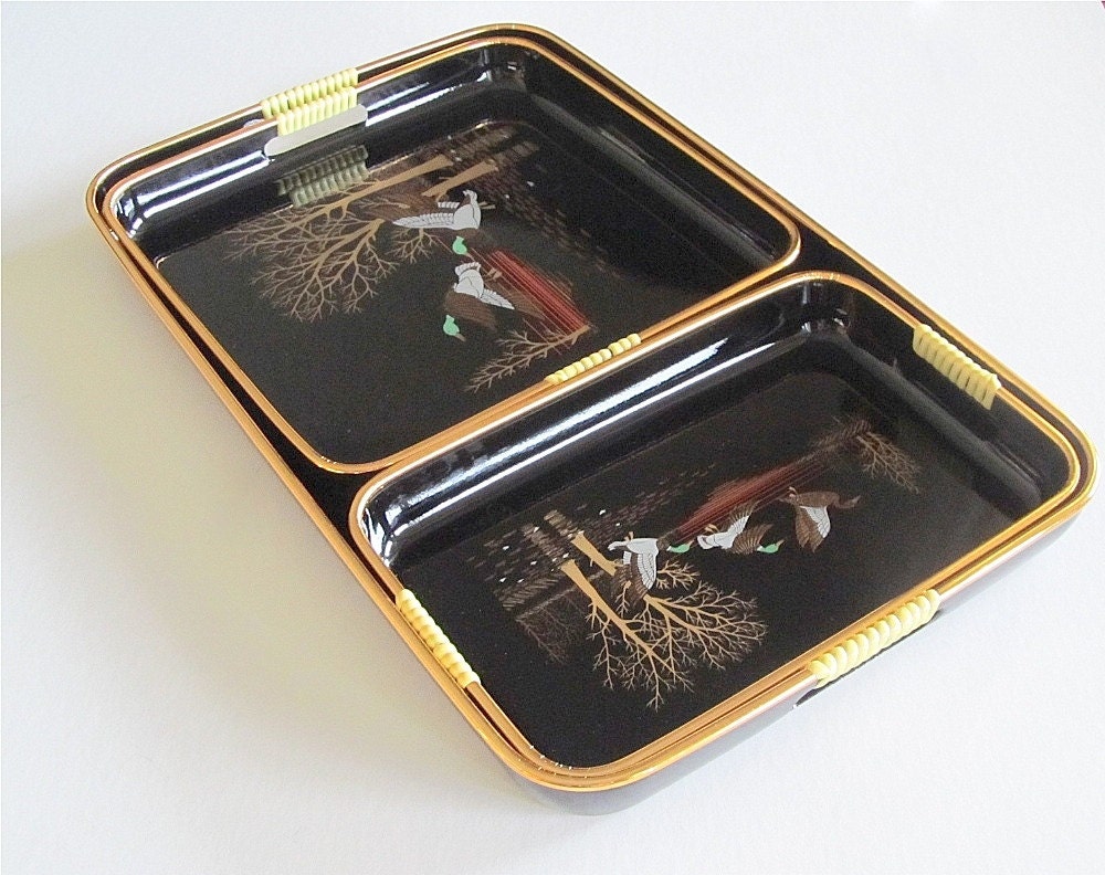 Vintage Trays Serving Trays Bar Tray Snack Platters Snack