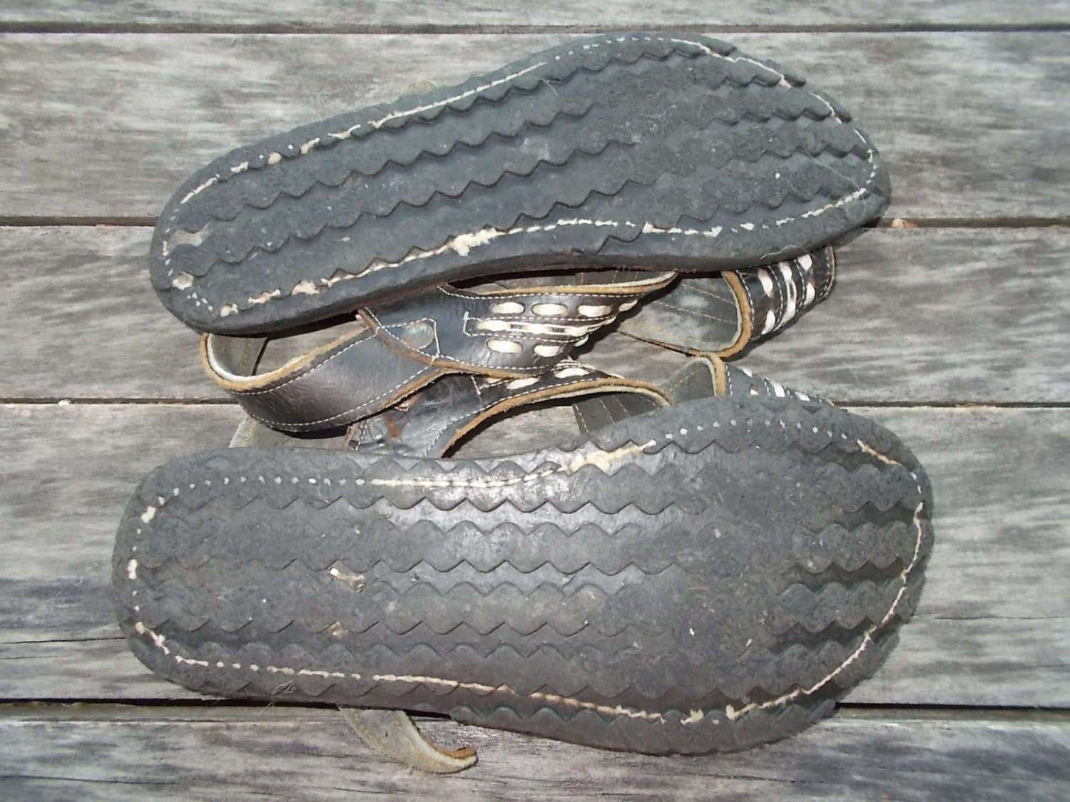 Vintage Huaraches Mexican Sandals  Rubber  Tire  Soles Rare and