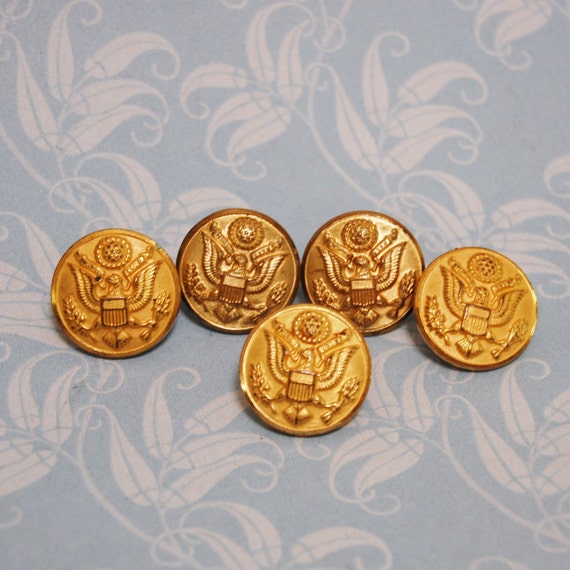 US ARMY Dress Uniform Buttons by Waterbury Button Company