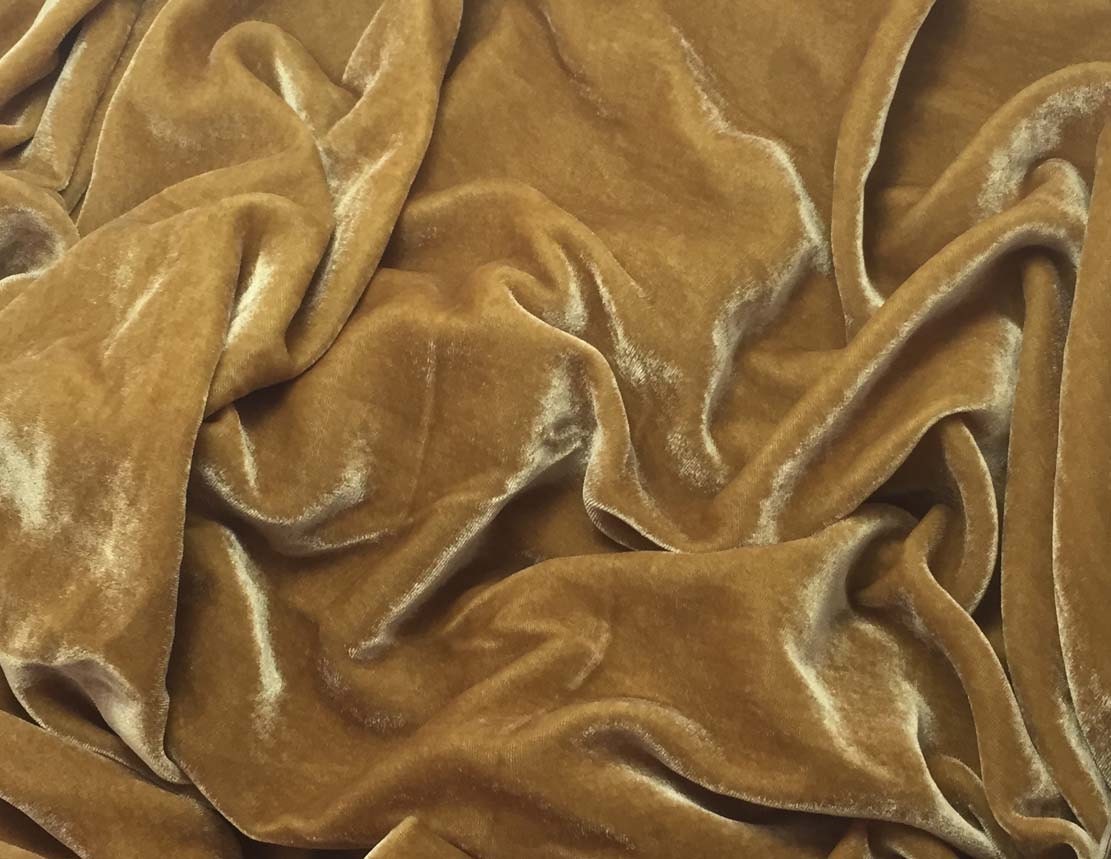 GOLD Silk Velvet Fabric fat 1/4