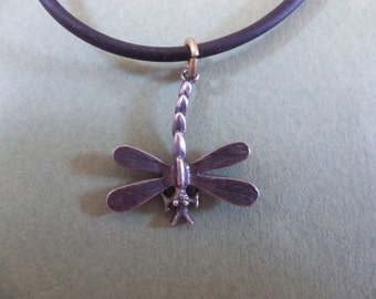 Vintage Sterling Silver Dragonfly Pendant