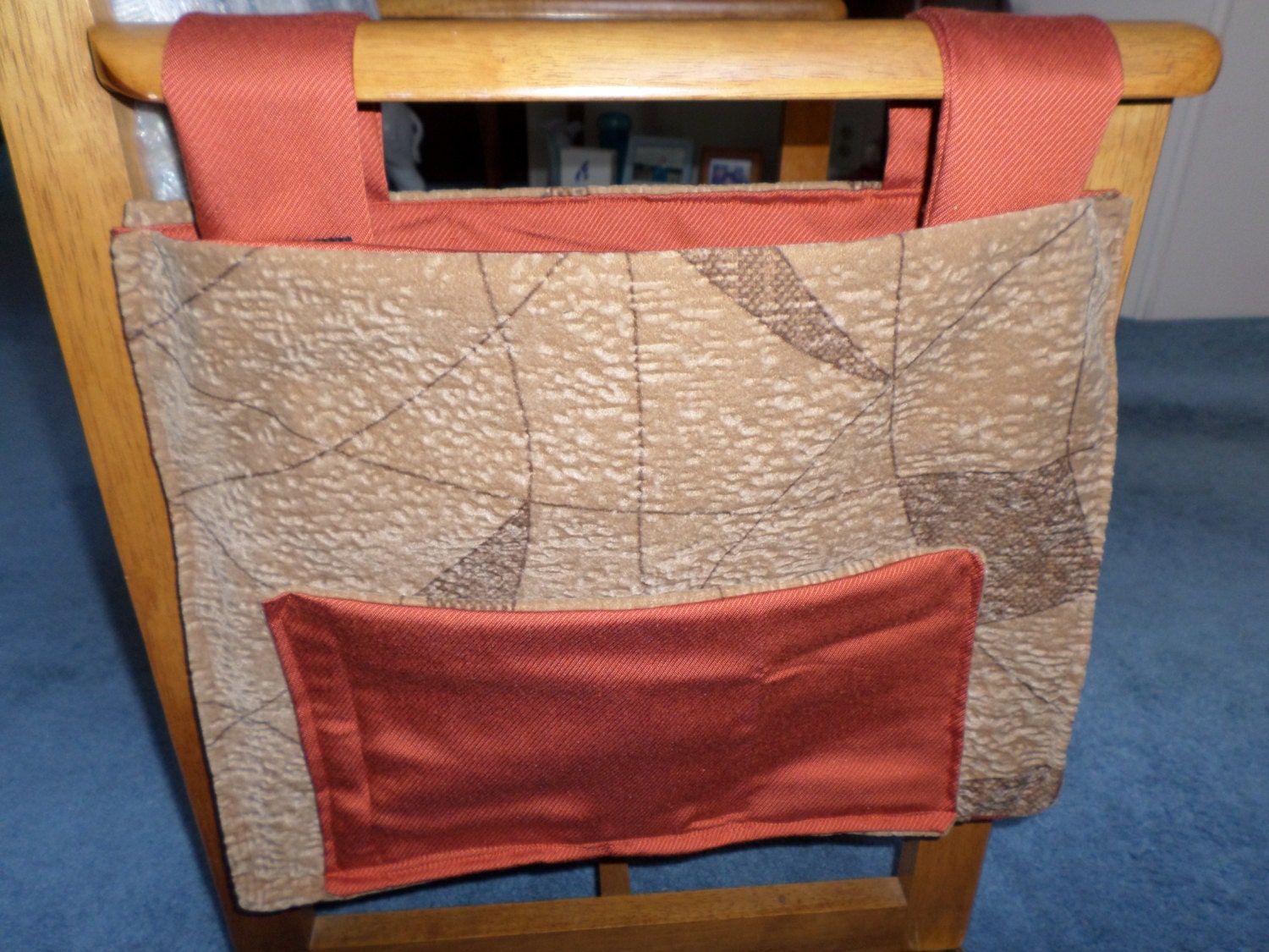 Handmade fabric walker bag with velcro closure and by Jackswife