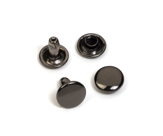 100pc 8mm x 7mm post rivet cap headed black nickel plated free 100pc 8mm x 7mm post rivet cap headed black nickel plated free