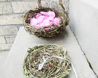 Matching Flower Girl and Ring Bearer Set. Wild Vines, Rustic Primitive, Handmade ooak, Set GS