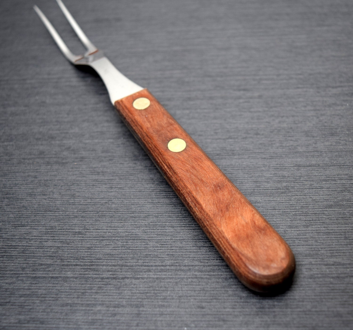 Vintage Homemaker's Guild Carving Fork Wood Handle Turning