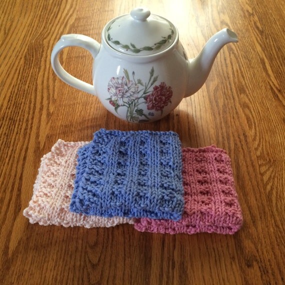 Knit Dishcloths Set by craftwin123 on Etsy