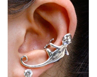 Gecko Ear Cuff Silver - Lizard Ear Cuff - Gecko Jewelry Gecko Earring Lizard Jewelry Lizard Earring Gecko Earring Non-Pierced Earring Animal