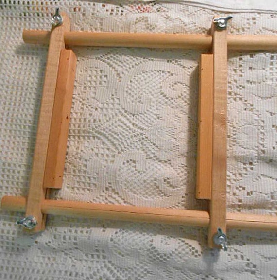 Portable wood lap embroidery frame for project canvas sturdy Portable wood lap embroidery frame for project canvas sturdy
