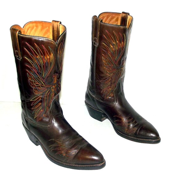 Vintage Rainbow Eagle Cowboy Boots Acme by honeyblossomstudio