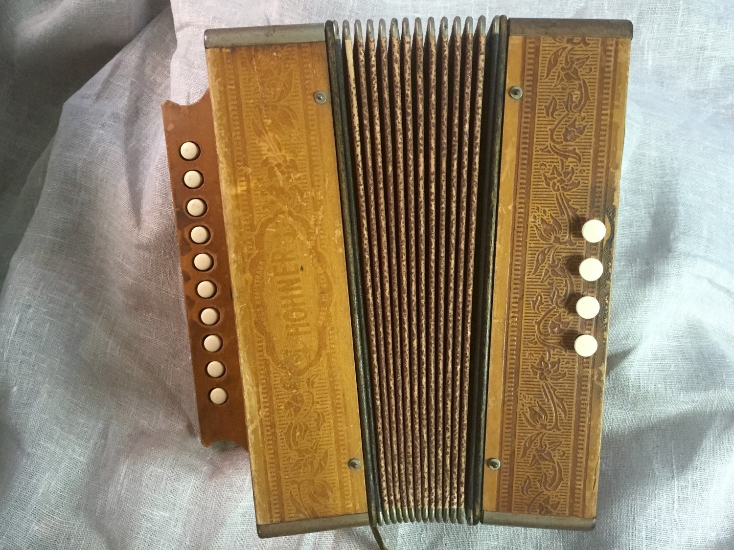 Vintage Hohner Accordion Key Of C 1950s German By TroppoBella.