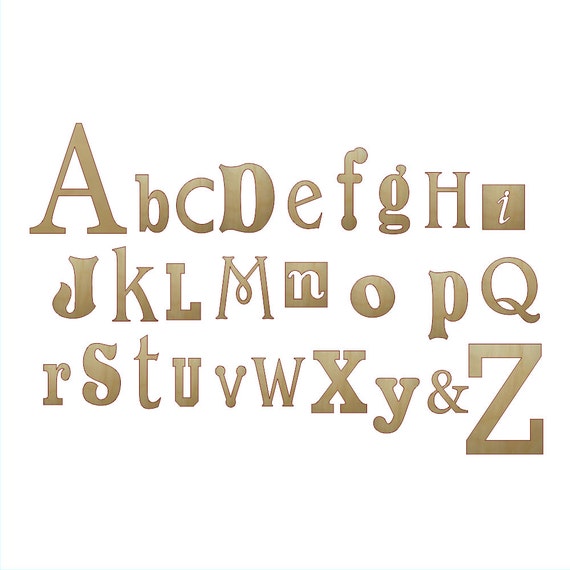 Random Alphabet Set Unfinished Wooden Letters By Woodenletters