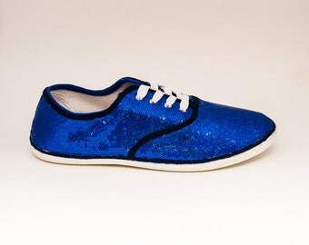 Sequin CVO Brilliant Sapphire Blue Canvas Sneakers Tennis Shoes