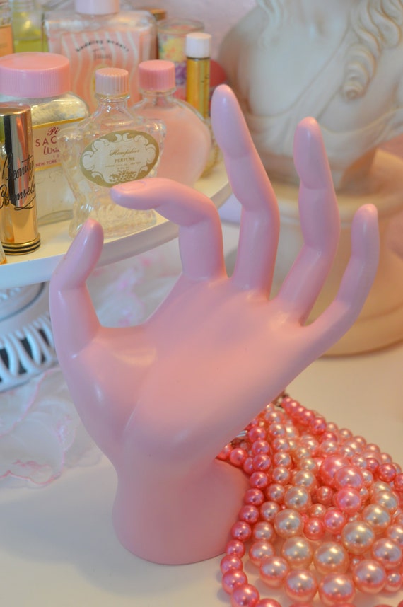 PINK MANNEQUIN HAND ring holder or jewelry display by PinkRoses