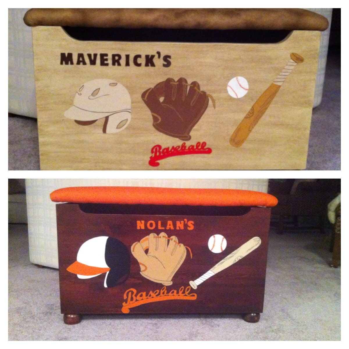 Baseball Themed Toy Box