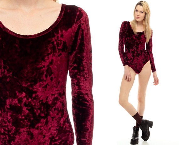 red velvet bodysuit long sleeve