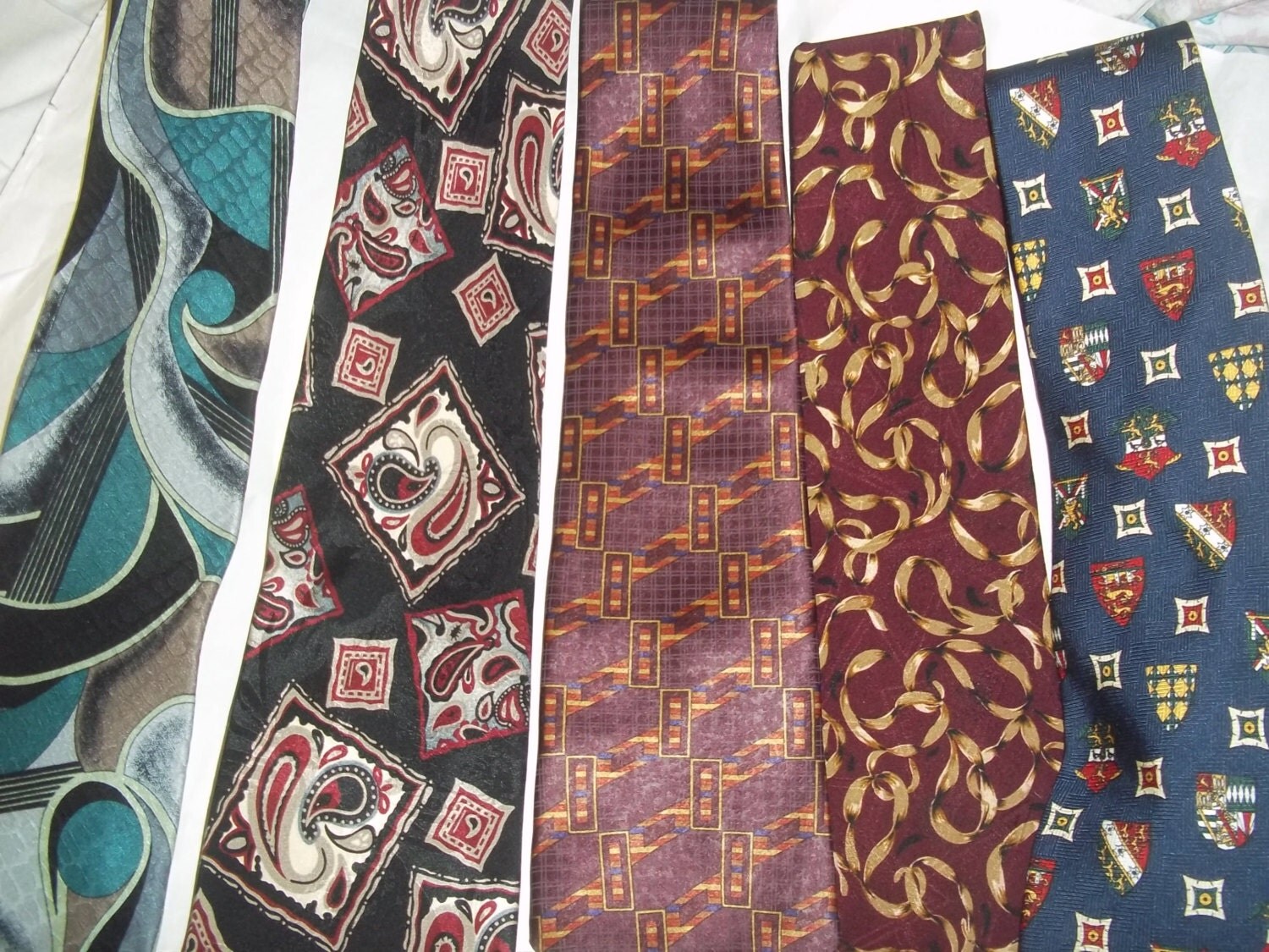 Lot of 5 men vintage Neckties – men necktie – J Blades – Ruggini Italy ...