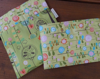 Reusable sandwich and/or snack bag - Reusable sandwich bag - Reusable snack bag - Happier trees and blossoms