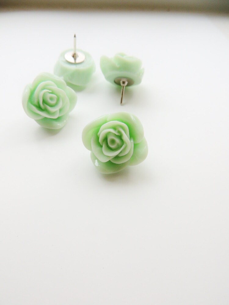 4 Large Decorative Flower Push Pins Thumbtack by UnconventionalJ
