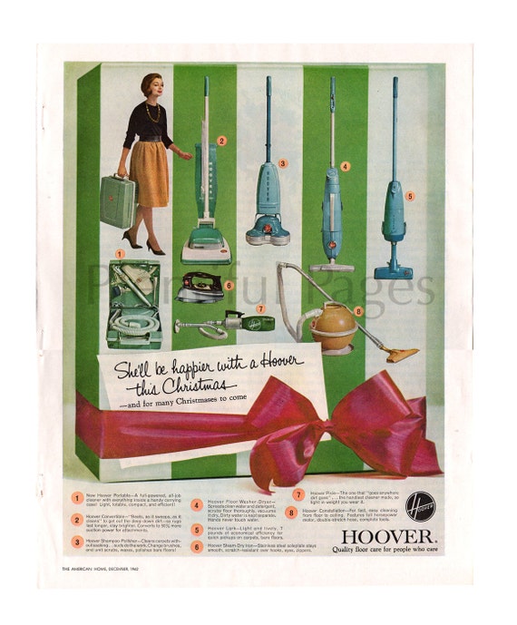 1962 Hoover Vacuums Vintage Ad Retro Ad 1960's