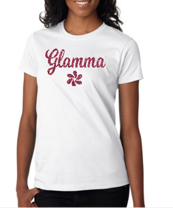 Glamma grandmother T shirt womens glitter vinyl by ElainesCrafts