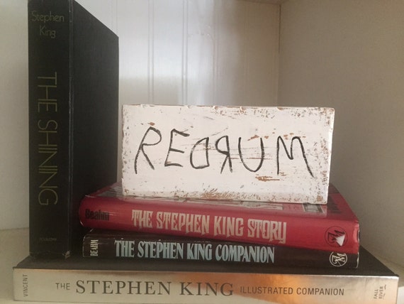 Stephen King REDRUM The Shining Shelf Block book quote