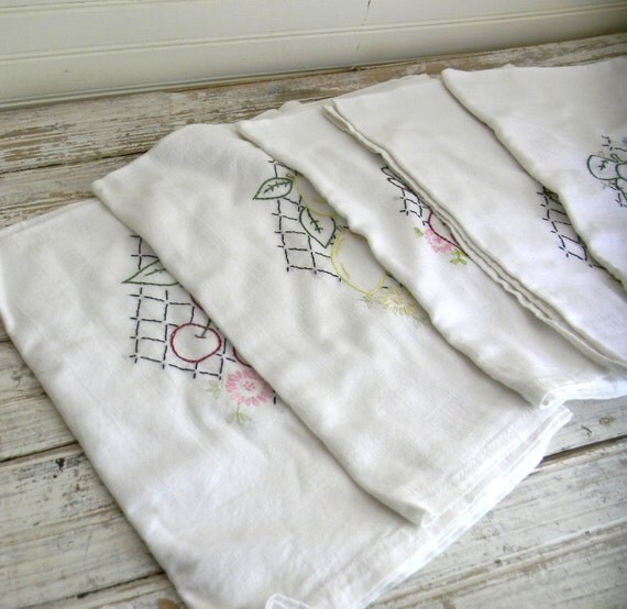 Vintage Style Flour Sack Towels Embroidered By CarolinaVintageCo   Il 570xN.770542707 Fz06 