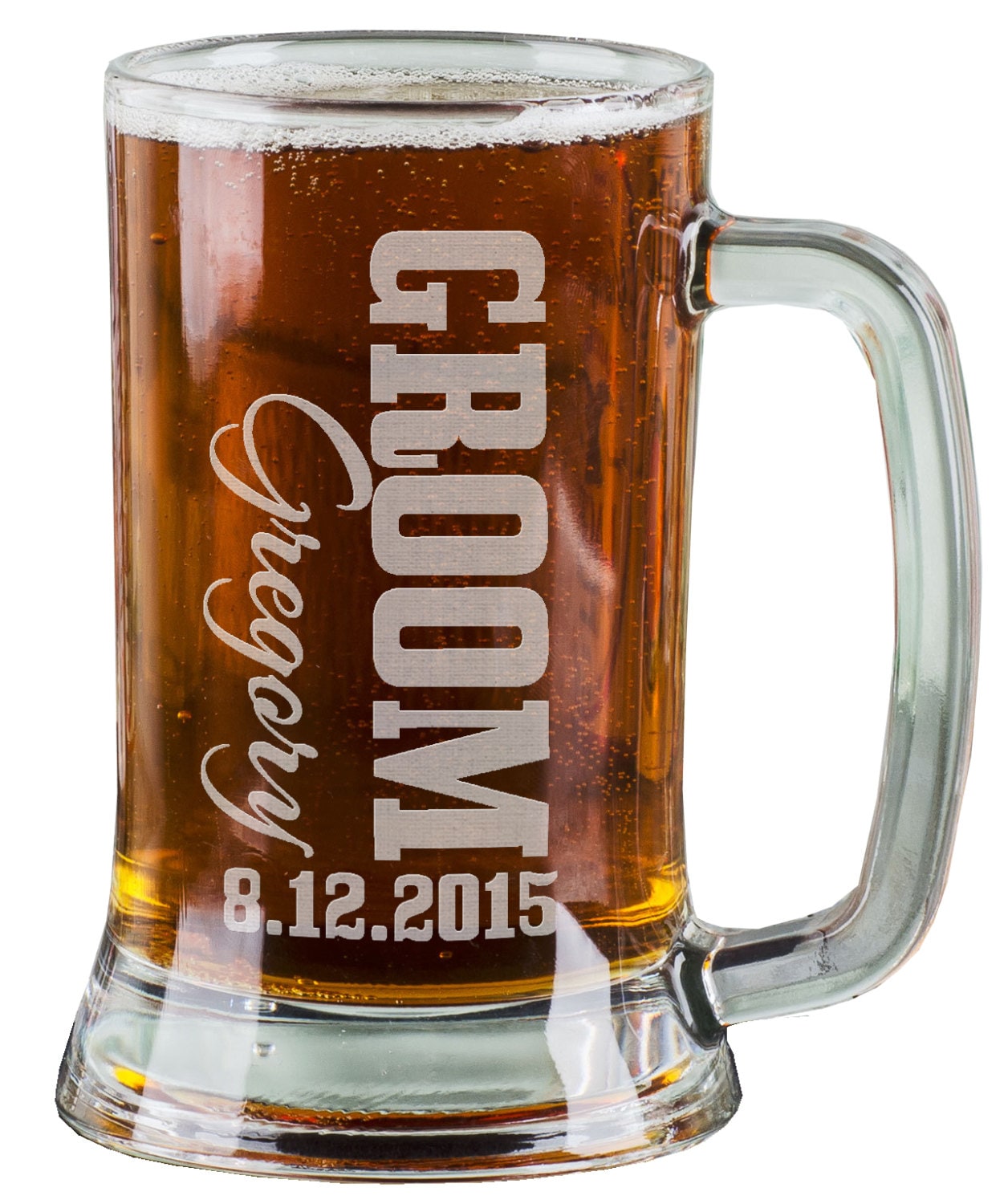 16 Oz Groomsmen Beer Mugs Engraved Wedding Party by eugenie2