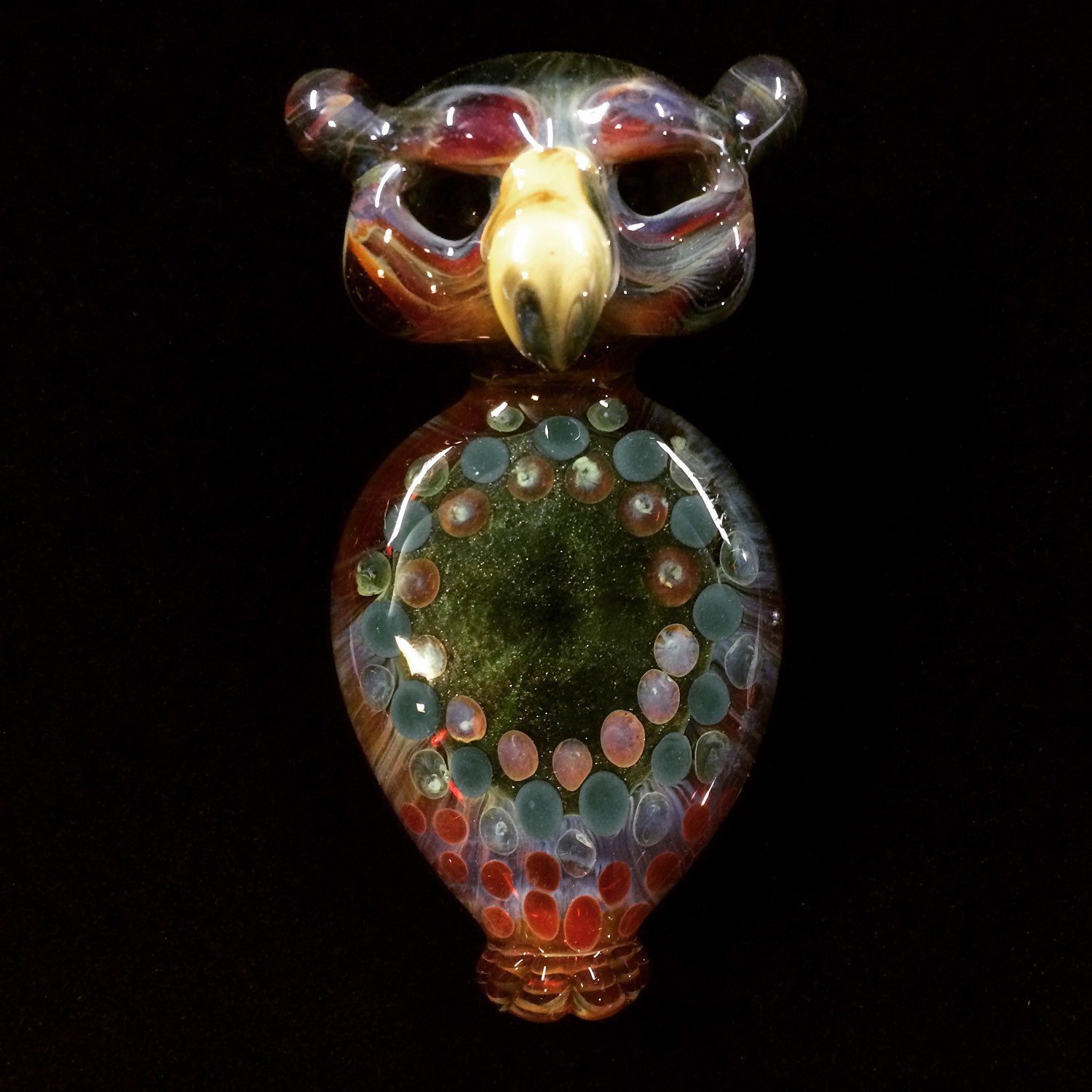 hand blown glass owl pipe single bowl hand blown glass owl pipe single bowl