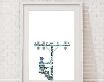 Custom Lineman Word Art