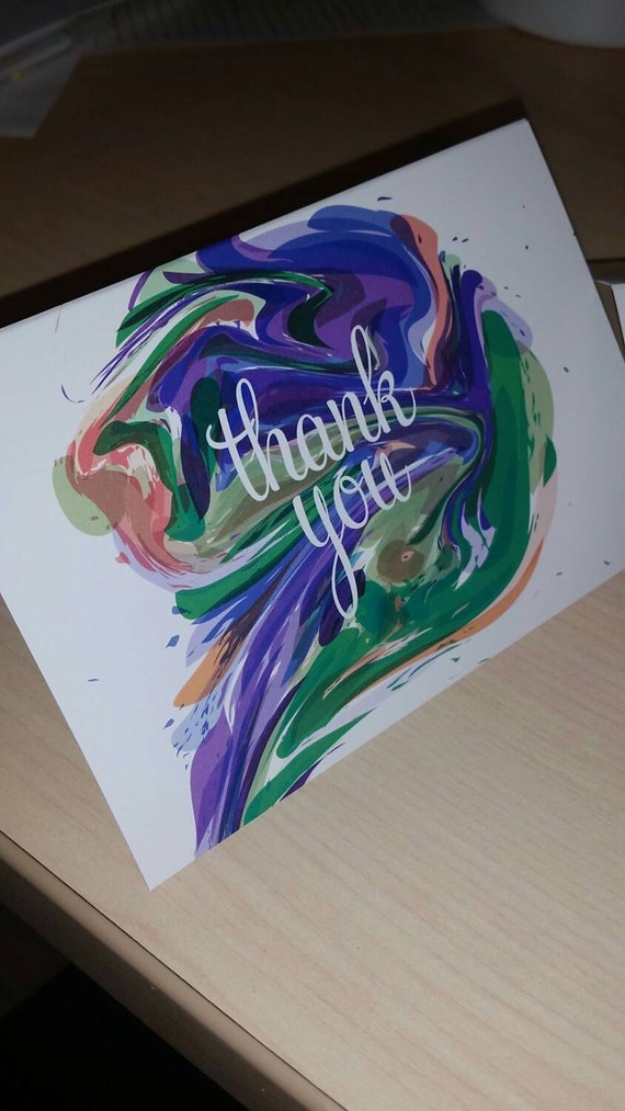 Artsy Paint Thank You Cards