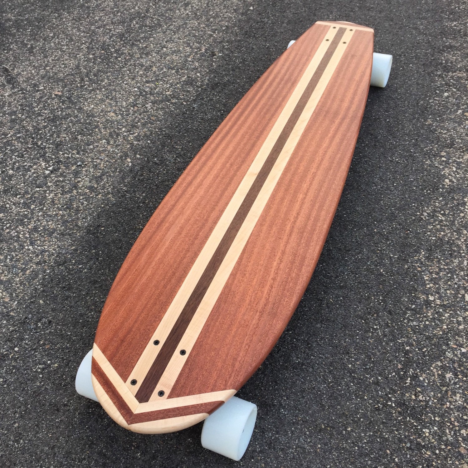 Longboard 44x11 Custom Made with Soild Wood Tunnels