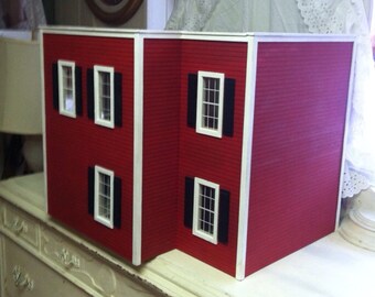 Farmhouse Western Barn Ranch Style Doll House Handmade