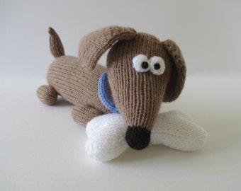Bangers the Sausage Dog toy knitting patterns