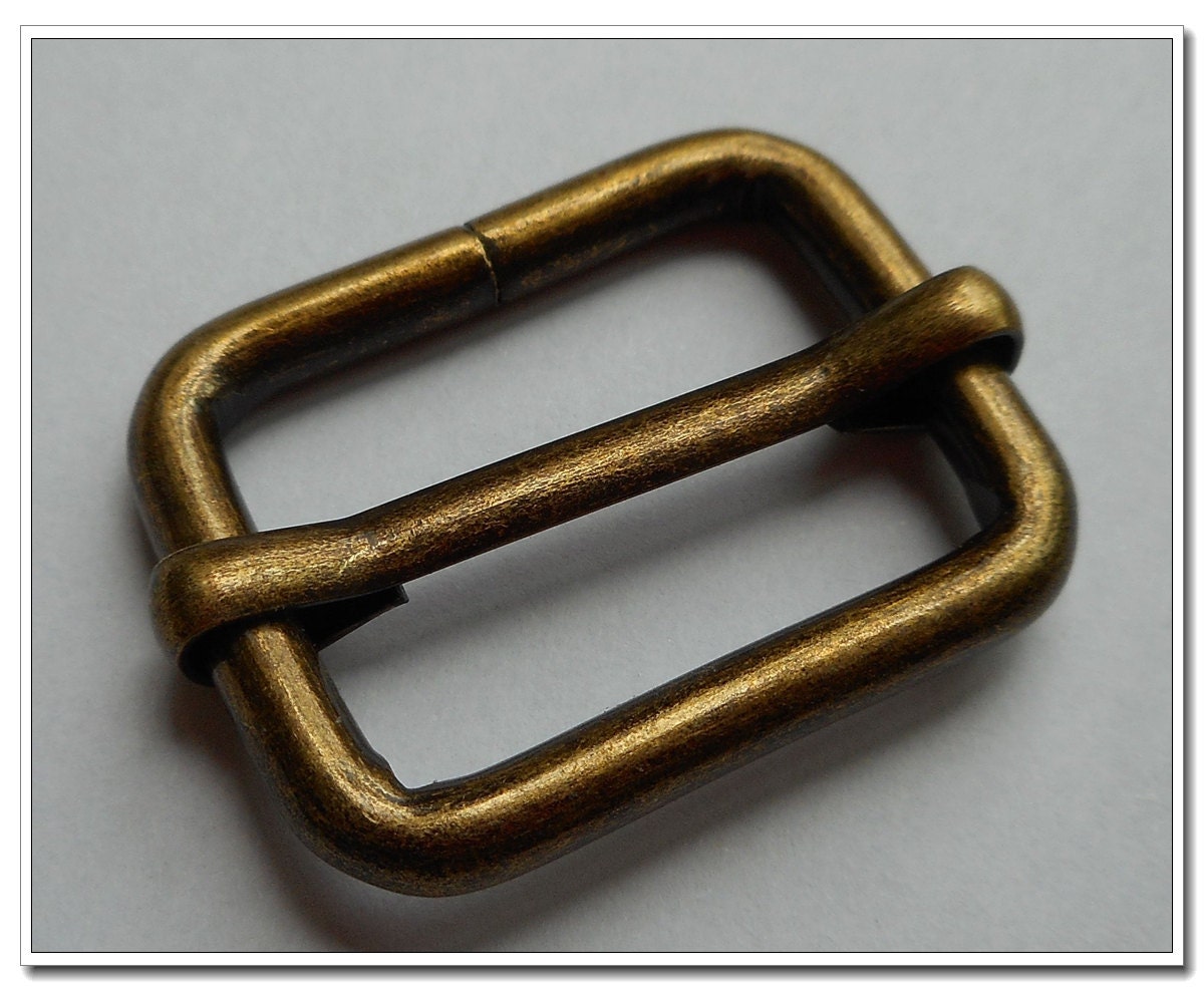 10 PIECES 1 inch antique brass Moveable Bar Slide Strap