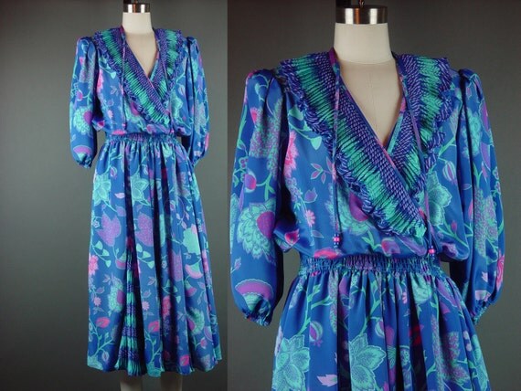 80s Susan Freis Dress Vintage 1980s Designer by mustangannees