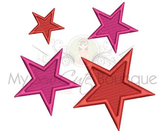 Star Machine Embroidery Design - Star Embroidery Design - 14 Sizes - Instant Download