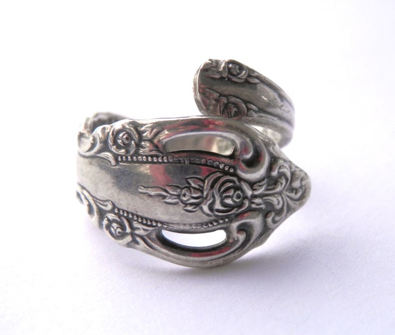 Vintage Oneida Spoon Ring Sterling Silver Oneida Bypass Ring Design ...